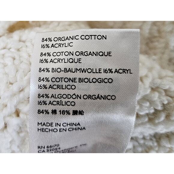 FREE PEOPLE We The Free XS Oversized Sweater Cream Cable Knit Wide Cuff 46" - Picture 9 of 10